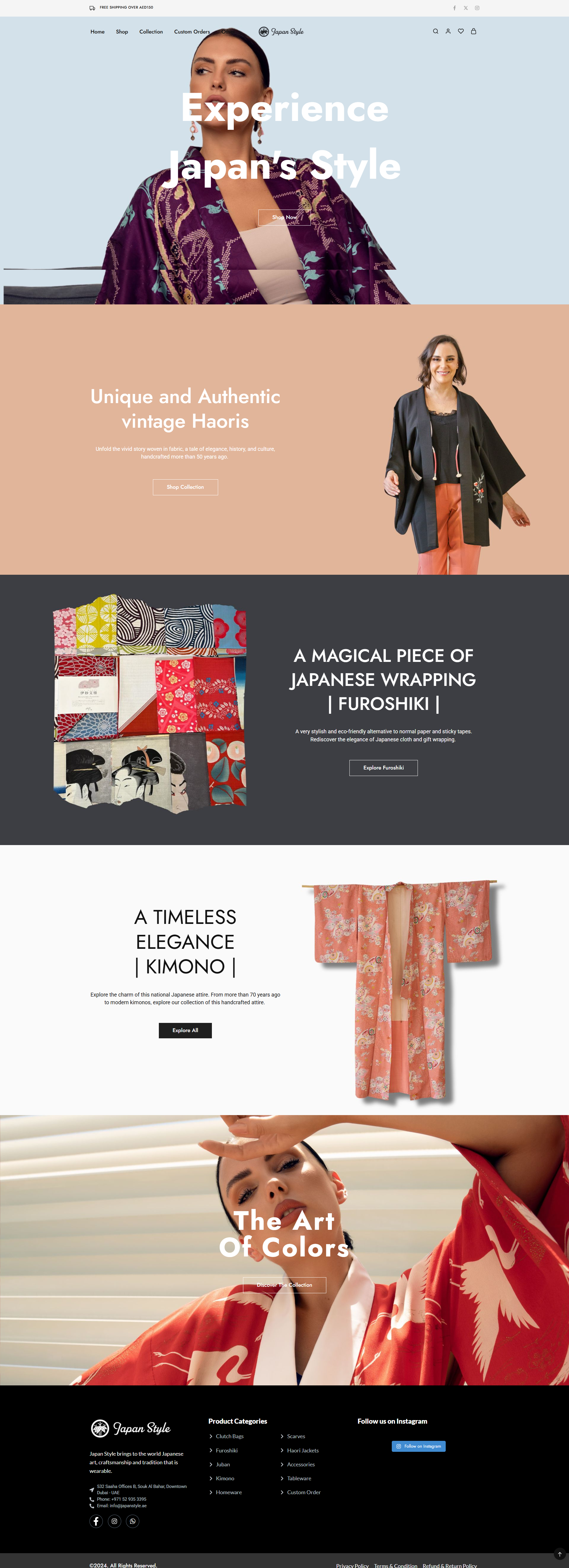 japanese brand ecommerce website development with wordpress